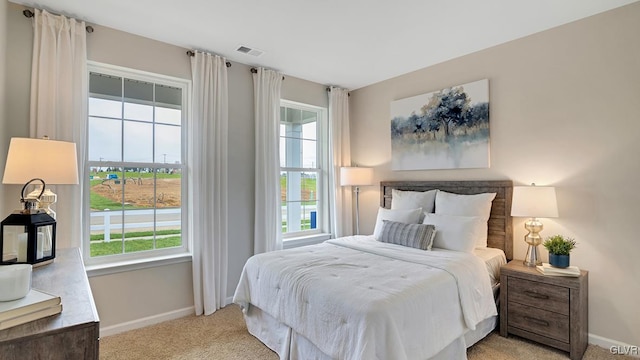 view of carpeted bedroom