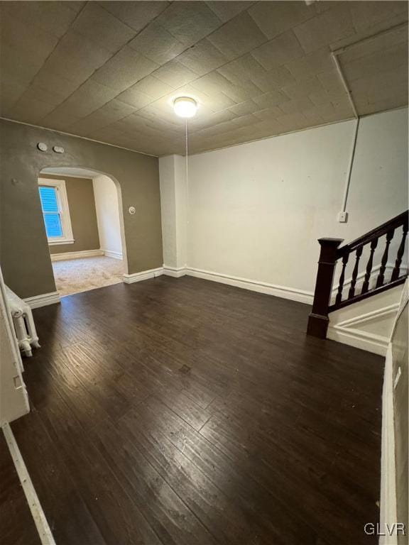 interior space with hardwood / wood-style floors