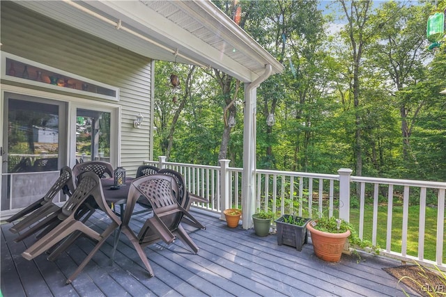 view of wooden deck