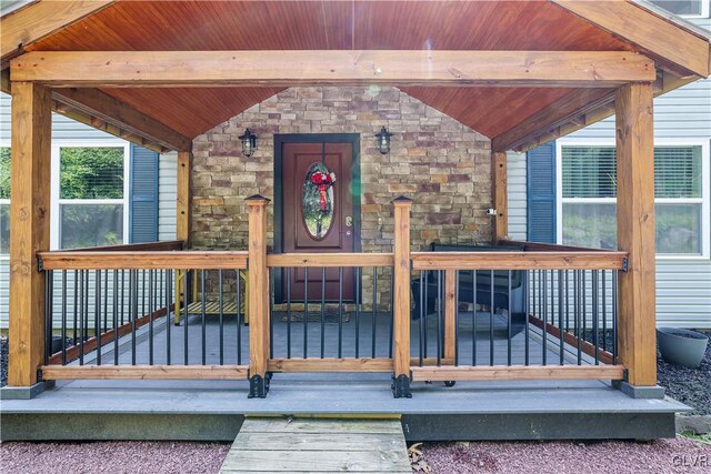 view of wooden deck