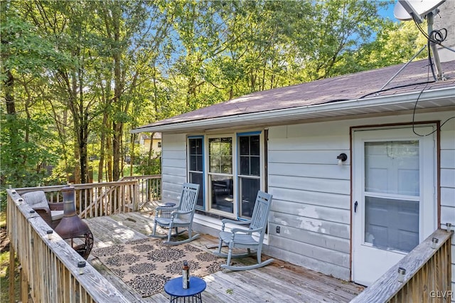 view of wooden deck