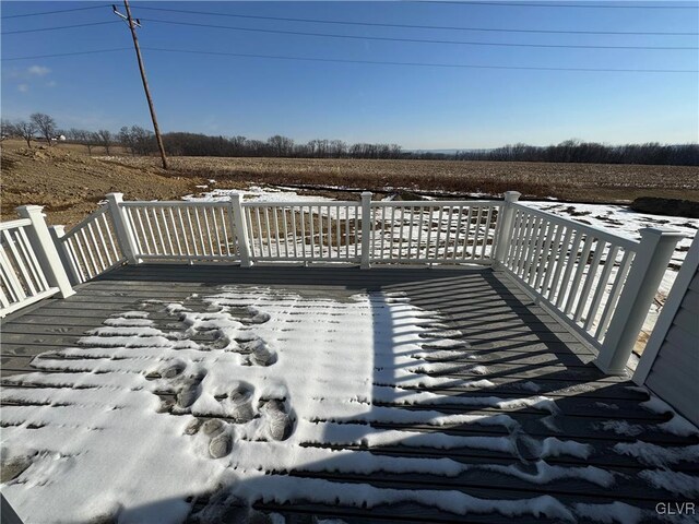 deck with a rural view