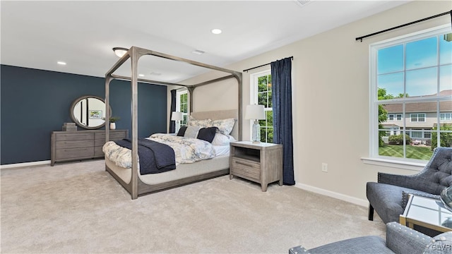 view of carpeted bedroom