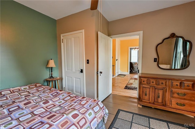 bedroom featuring wood-type flooring