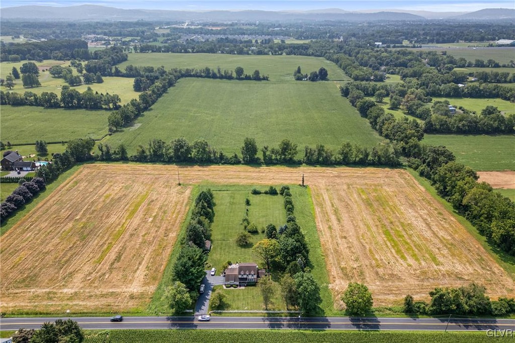 bird's eye view featuring a rural view