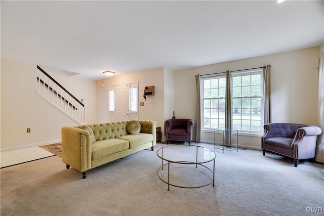 view of carpeted living room