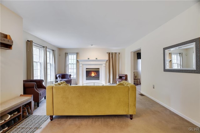 view of carpeted living room