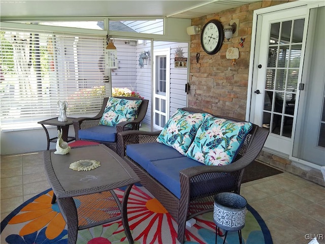 view of sunroom