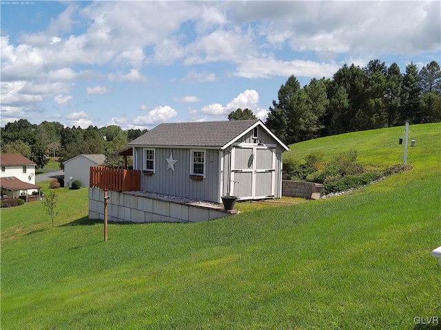 view of shed