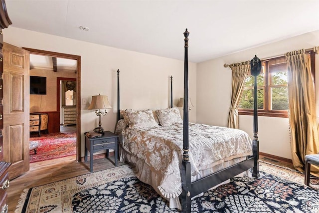 bedroom featuring light hardwood / wood-style flooring