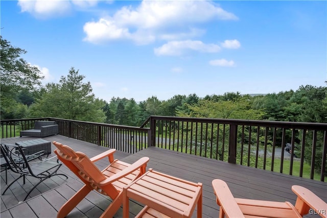 view of wooden terrace