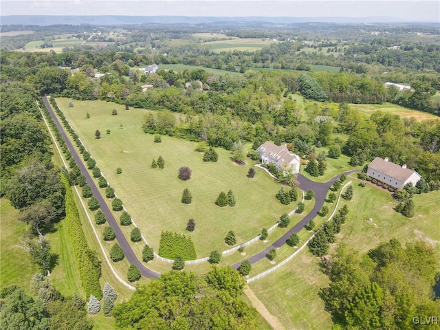 drone / aerial view featuring a rural view