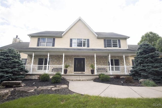 view of front facade with covered porch