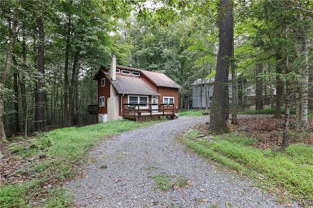 exterior space with a wooden deck