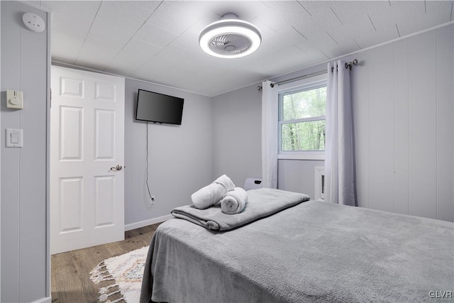 bedroom featuring light hardwood / wood-style flooring