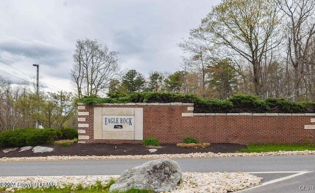 view of community sign