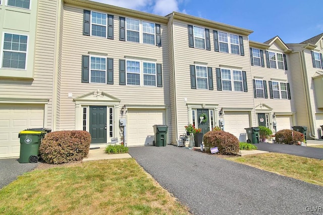 view of property featuring a garage