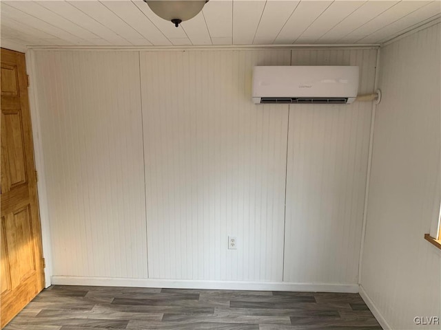 closet featuring a wall mounted air conditioner