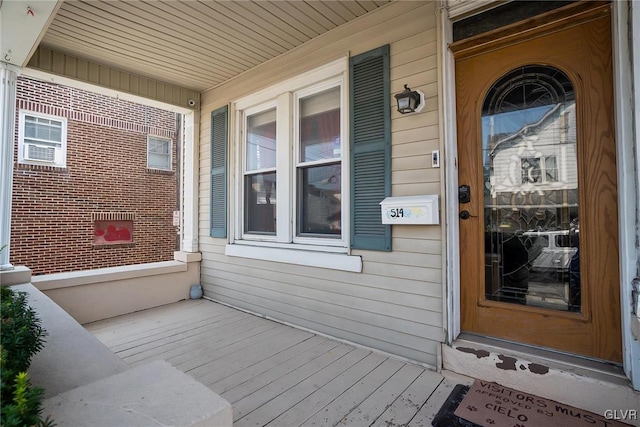 exterior space with a porch