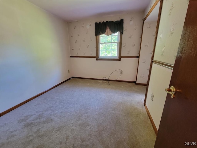 view of carpeted empty room