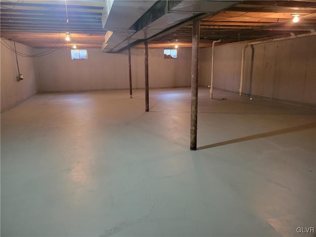 view of basement