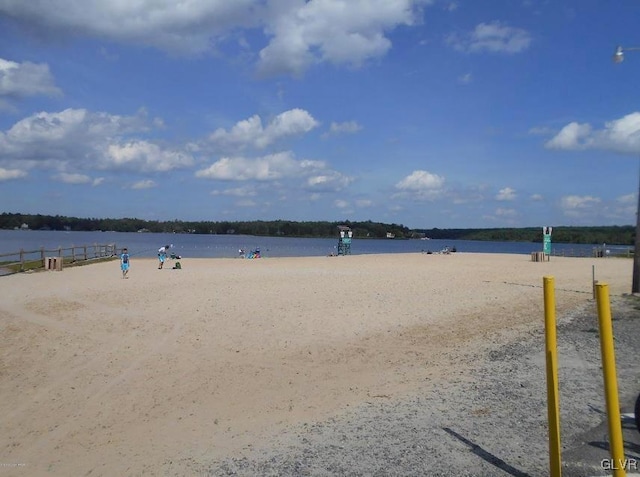 property view of water with a view of the beach