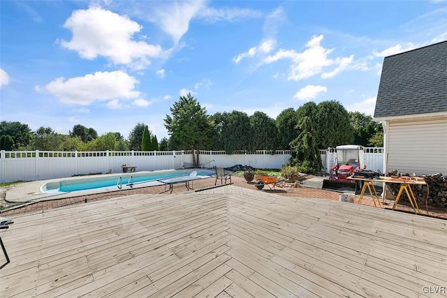 exterior space featuring a covered pool