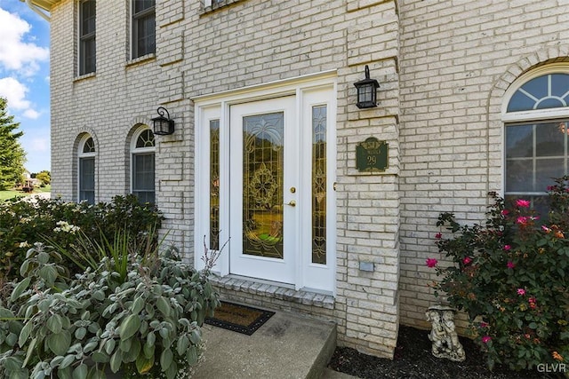 view of doorway to property