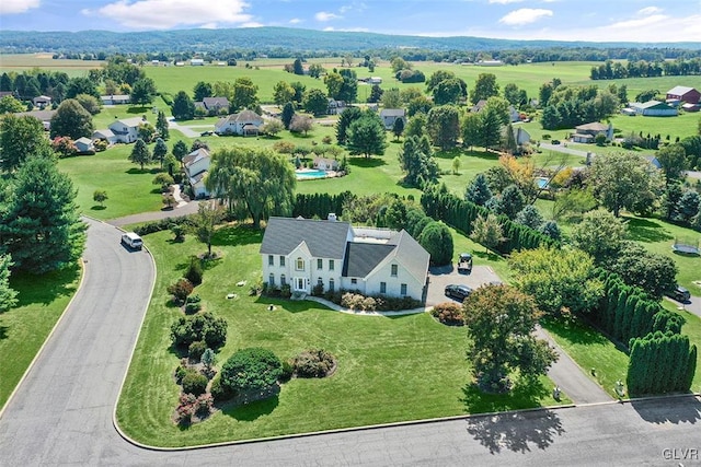 drone / aerial view featuring a rural view