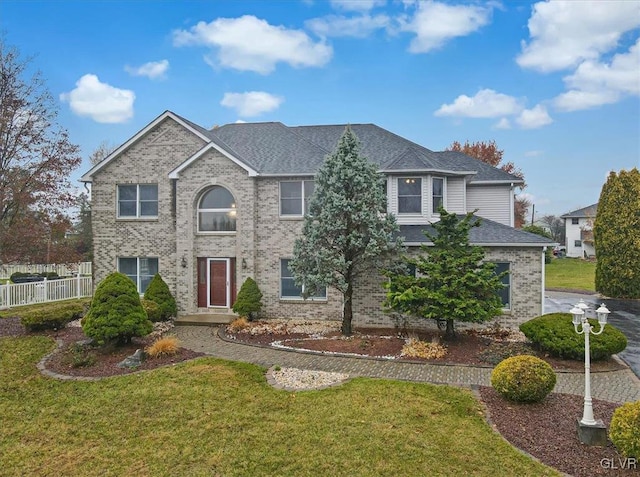 view of front of house with a front yard