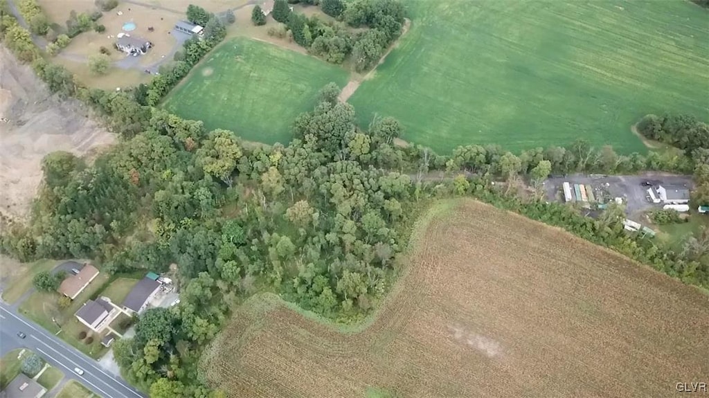 bird's eye view featuring a rural view