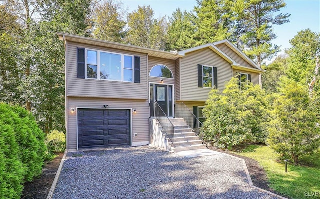 split foyer home with a garage