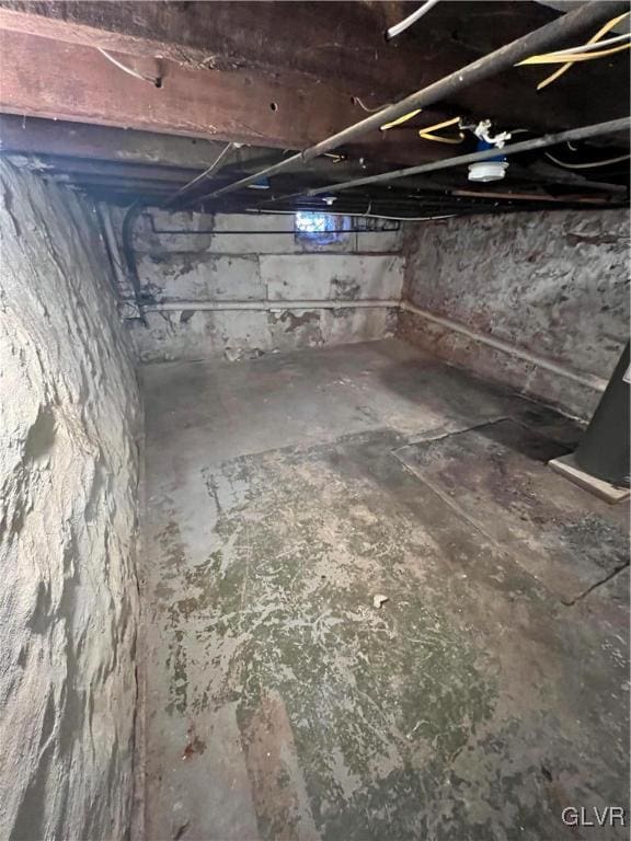 view of basement