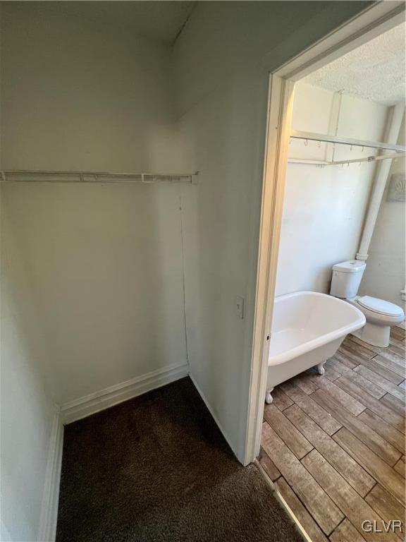 spacious closet featuring hardwood / wood-style floors