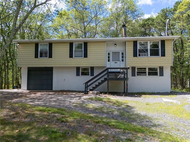 split foyer home with a garage