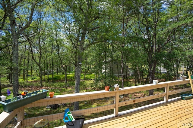 view of wooden deck