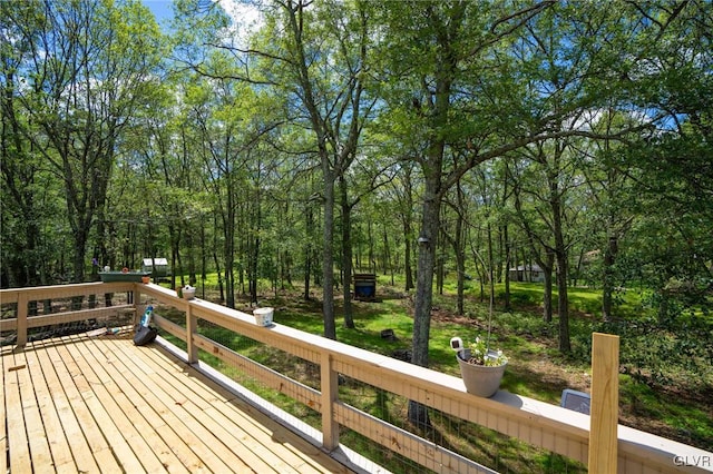 view of wooden terrace