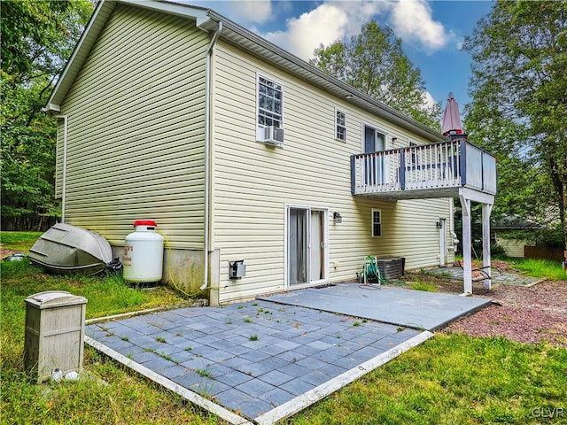 back of property featuring a patio, cooling unit, and central AC unit