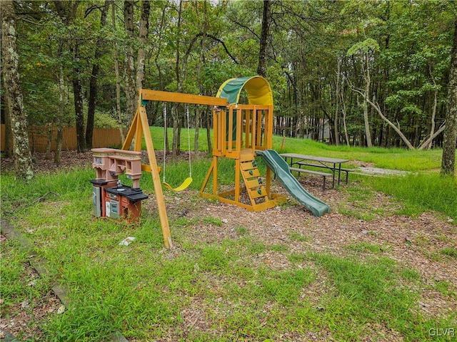 view of play area