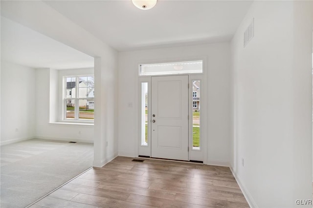 entryway with light wood-type flooring