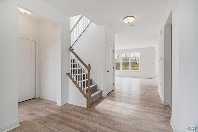 interior space featuring light wood-type flooring