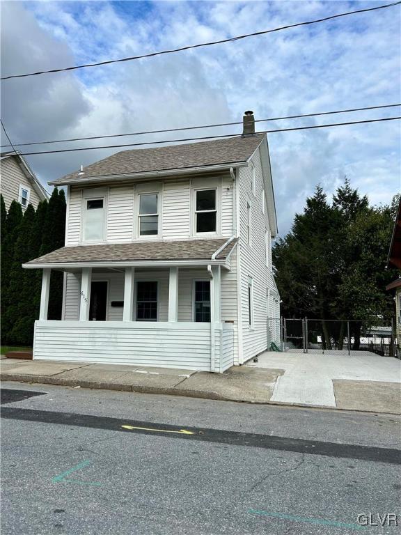 view of front of home with a porch