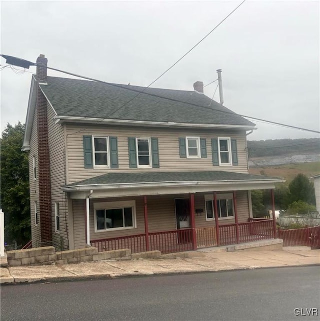 view of front of house featuring covered porch