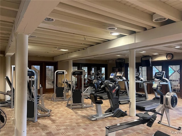 view of exercise room