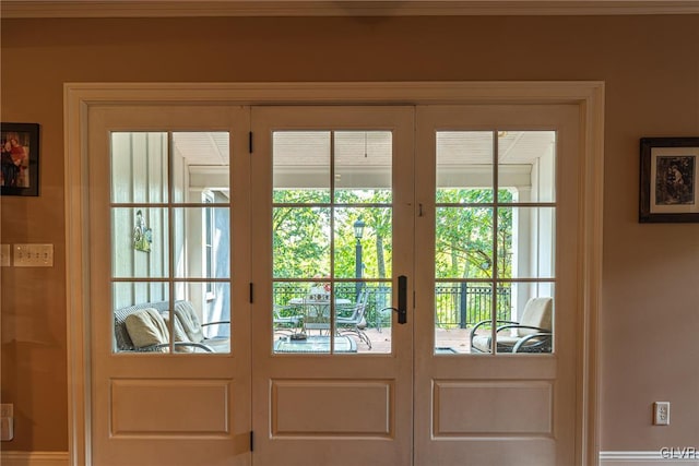 view of doorway to outside