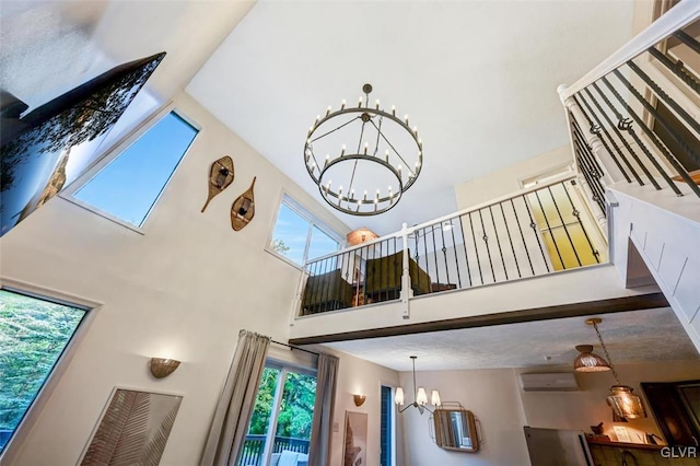 room details with a chandelier