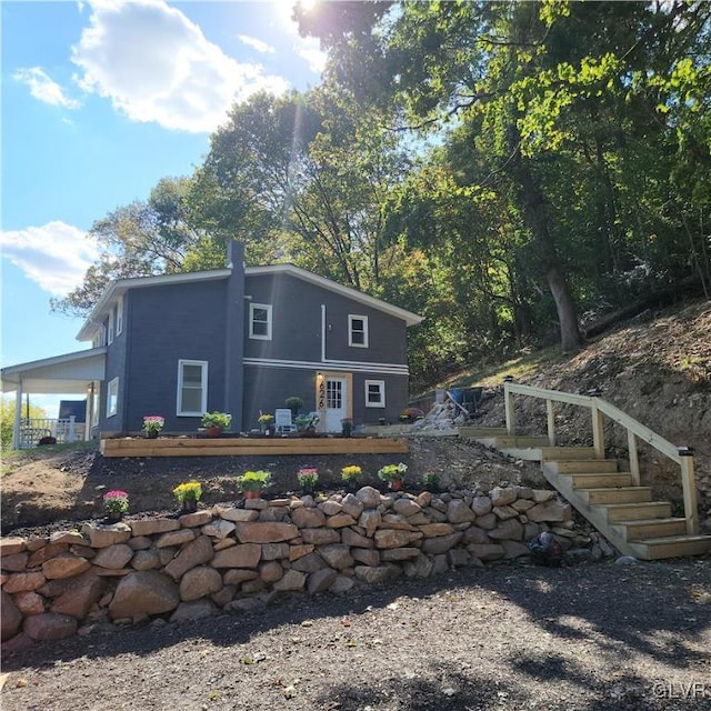 view of rear view of property