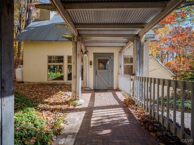 view of doorway to property