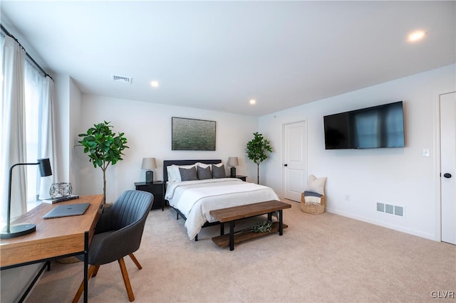 view of carpeted bedroom