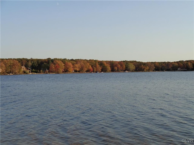 144 Dogwood Dr, Penn Forest Township, PA 18229 - water view featuring a forest